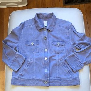 J.Jill XSP lilac cotton jean jacket